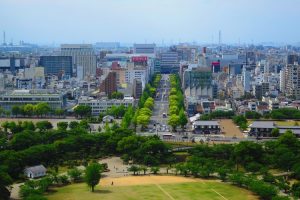 View of Himeji city. Image by H Gray