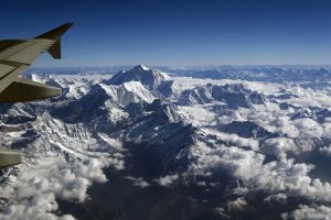 View of Everest on flight from Kathmandu to Paro. Image by Mr & Mrs Campbell