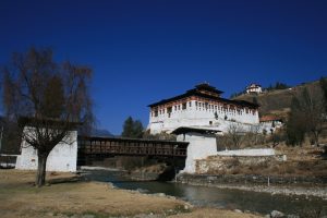 Paro Chuu River and Paro Dzong