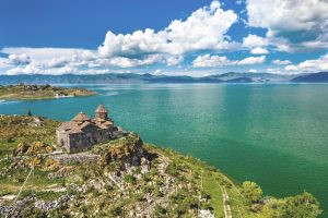 Walking holiday armenia Sevan lake and Temple