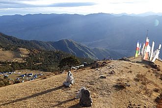 Bumdra Trek Bhutan camp mountain views