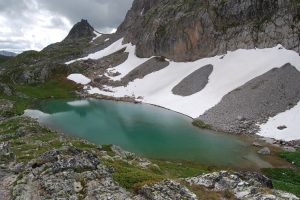 Glacial lake in the Cerces Valley