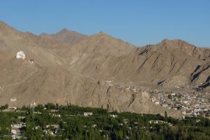 View of Leh from Shanti Gompa