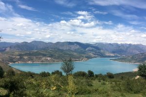 Stunning views of Charvak Lake whilst walking in the Chimgon Mountains. Image by L Denniff