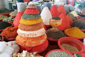 The colourful spices of Bukhara Bazaar. Image by A Palmer
