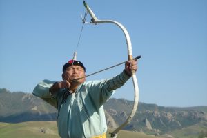 Archery contest at Naadam Festival