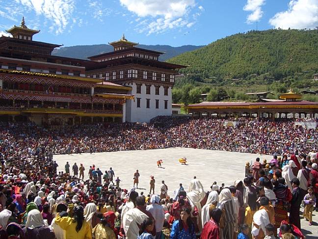 Best places to visit bhutan Thimph Tsechu Bunty Stallion 600x450