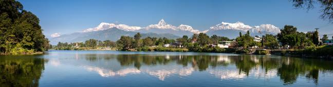 Annapurnas Phewa lake in Pokhara Nepal 1900x500