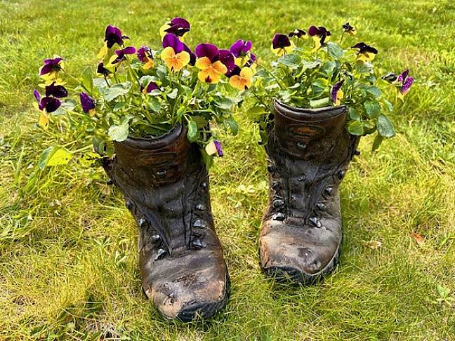 Walking boots for everest base camp trek boots with flowers 600x450