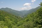 On trek - view of Kiso Valley, Japan