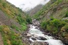 View of Langtang Khola on trek