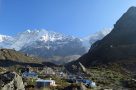 Views towards Kyanjin Gompa Monastery