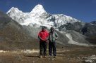 Sherpa & guide at Ama Dablam Base Camp. Image by A Warrick