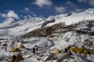 Snowy campsite on trek. Image by J Hughes