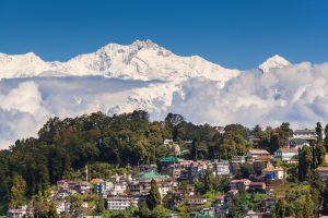 Darjeeling with Kangchenjunga behind