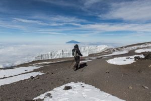 Trekking on Mount Kilimanjaro. Image by S Patel