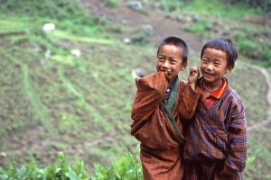 Local Bhutanese children in Ungaar