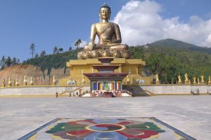 Giant Buddha statue above Thimphu