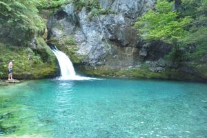 Blue Eye swimming lake in the Thethi Valley