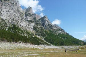 A dried up river bed in the Ropljana Valley