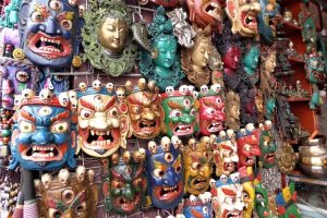 Masks at the Barkhor Market in Lhasa