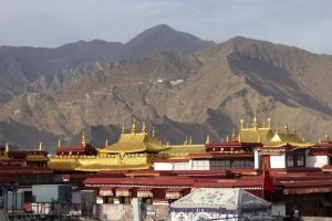 Golden temple roofs of Lhasa