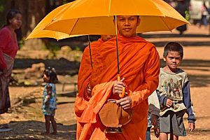 Buddhist monk in Chhloung, Cambodia. Image by A Palmer