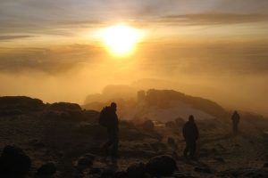 Sunrise from Mount Kilimanjaro summit. Image by S Findlay