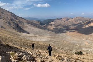 Trekkers walking across Kizlarsivrisi