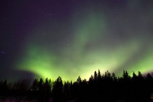 Lapland aurora borealis
