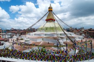 Boudhanath Stupa in Kathmandu. Image by J Griggs