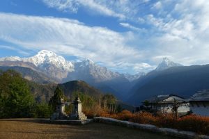 View from Himalaya Lodge in Ghandruk. Image by G Smith