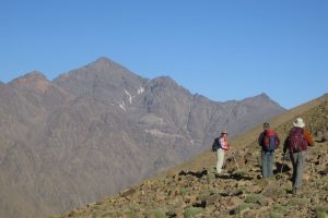 View of Mount Toubkal from Tizi N'Ououraine