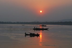 Brahmaputra River sunset