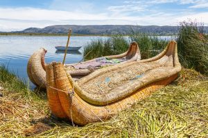 Reed boats at Uros Island, Lake Titicaca