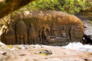 Stone Carving in Kbal Spean Stream