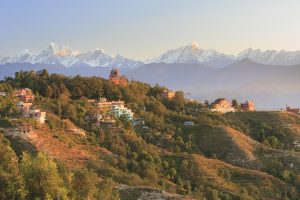 View of the Annapurnas from Nagarkot village
