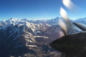 Mountain views from the Everest flight. Image by J.Davies