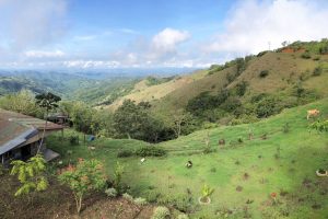 View across to the Pacific Ocean taken en route from Monteverde to Rio Celeste in Costa Rica