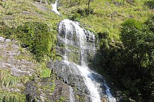 Waterfall on trek to Yamphudin. Image by G Marshall