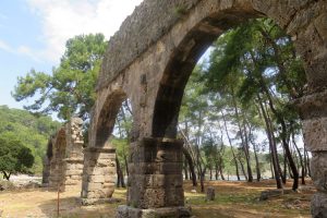 Lycian way walking holiday Phaselis aqueduct