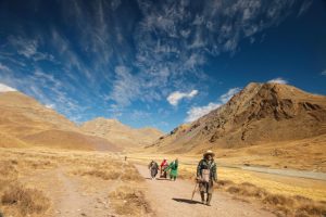 Pilgrims completing their sacred kora of Kailash