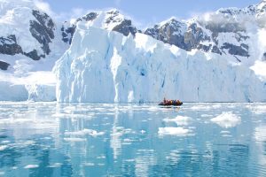 Antarctic zodiac excursion