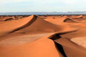 Sand dunes in the desert of Southern Morocco