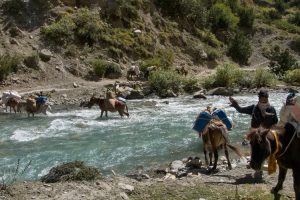 River crossing en route to Langa