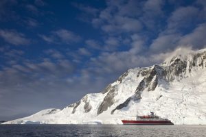 M/S Expedition sailing through the Antarctic