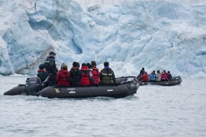 Antarctic zodiac excursion