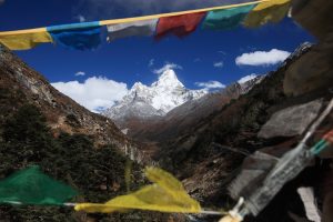 View of Ama Dablam on trek between Chukhung and Tengboche